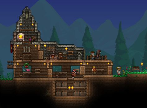 Terraria House Design Simple, Boku Boku Game House Ideas, Terraria House Ideas Simple, Terraria Base, Terraria Design, Terraria Game, Terrarium Base, Terraria House Ideas, Terraria House Design