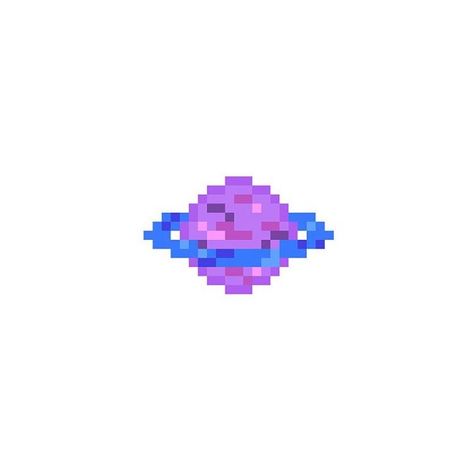 saturn pixel art by @pastelpixell Saturn Pixel Art, Png Icons, Pixel Pattern, Art Icon, Hama Beads, Pixel Art, Bullet Journal, Doodles, Pastel