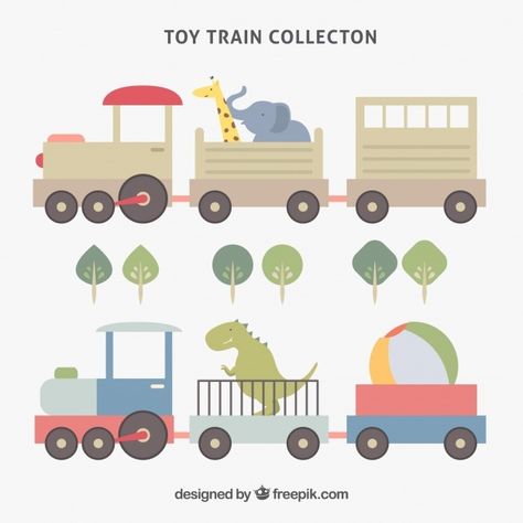 Collection of trains in flat design with... | Free Vector #Freepik #freevector #travel #design #train #flat Train Vector, Train Illustration, Cute Masks, Architecture Concept Drawings, Cute Cartoon Images, Graphic Editing, Travel Design, Baby Boy Rooms, Concept Architecture