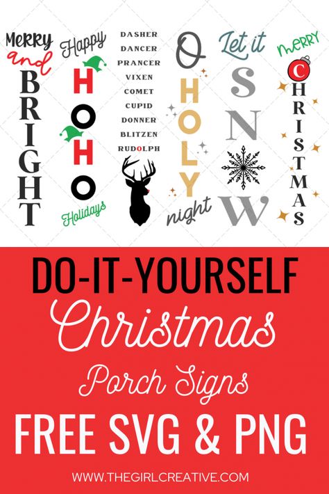 Christmas Signs Wood Front Porches, Porch Sign Svg, Cricut Christmas Ideas, Pallet Boards, Cricut Expression, Front Porch Signs, Diy Porch, Merry Happy, Christmas Signs Wood