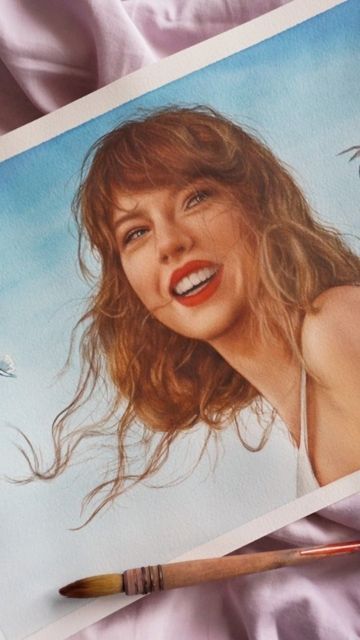 Taylor Swift 1989 Drawing, Taylor Swift Watercolor, Taylor Swift Painting, Taylor Swift Drawing, Water Watercolor, Taylor Swift 1989, Horse Photos, Color Pencil Drawing, Taylor Swift Pictures