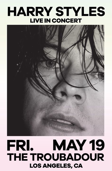 Live On Tour Harry Styles, Live On Tour Harry, The Troubadour, Live On Tour, Harry Styles Poster, Harry Styles Live, Harry Styles Wallpaper, Harry Styles Pictures, Concert Poster