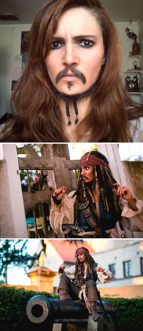 Captain Jack Sparrow Extreme Cosplay, Photos Hacks, Alyson Tabbitha, Jack Sparrow Cosplay, Jack Sparrow Costume, Female Titan, Belle Cosplay, Amazing Halloween Costumes, Kaptan Jack Sparrow