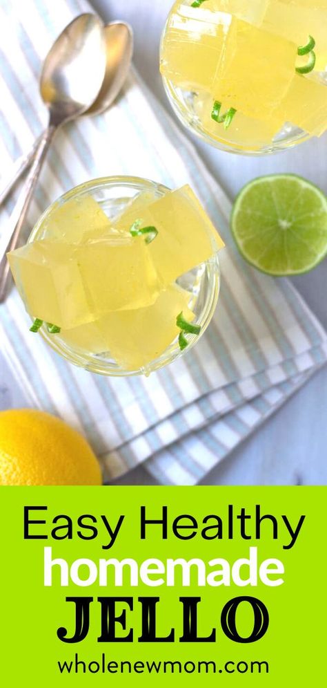 Homemade Jello, Lemon Jello, Sugar Free Jello, Gelatin Recipes, Beef Gelatin, Postre Keto, Jello Recipes, Healthy Treat, Healthy Sugar