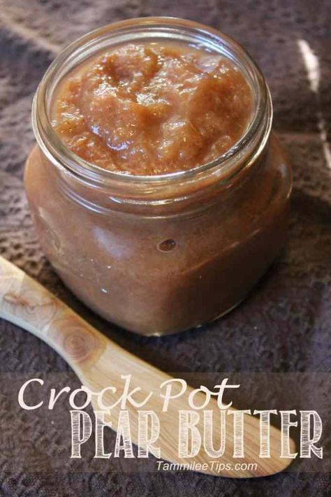 Pear Butter Recipe, Pear Butter, Spiced Pear, Pear Recipes, Crock Pot Slow Cooker, Crock Pot Cooking, Jam Recipes, Butter Recipe, Canning Recipes