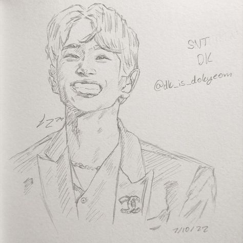 #sketch #seventeen #seventeenfanart #seventeendk #fanart #kpopfanart Seventeen Sketch, Draw Pencil, Seventeen Dk, Kpop Fanart, Art Techniques, Art Sketches, Seventeen, Nct, Sketch