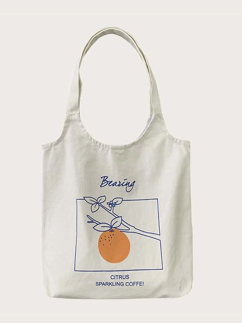 Shopper Bag Design, Fruit Graphic, Anime Tote Bag, Handpainted Tote Bags, Sun Blinds, Minimalist Tote Bag, Colorful Tote Bags, Tote Outfit, Diy Bag Designs