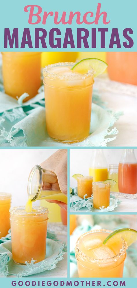 Let's raise brunch margaritas and toast to weekends, summer, vacations, adventures with friends, and bright days ahead. This delicious brunch beverage can be made as both a mocktail and cocktail, making it a drink everyone can enjoy! #margaritas #brunch #breakfastcocktail #brunchcocktail #mocktailrecipe #happyhour Margarita Brunch Ideas, Cute Brunch Drinks, Brunch Alcoholic Beverages, Tequila Brunch Cocktails, Tequila Breakfast Cocktails, Brunch Mixed Drinks, Breakfast Mixed Drinks, Brunch Drinks Alcoholic Easy, Mexican Brunch Drinks