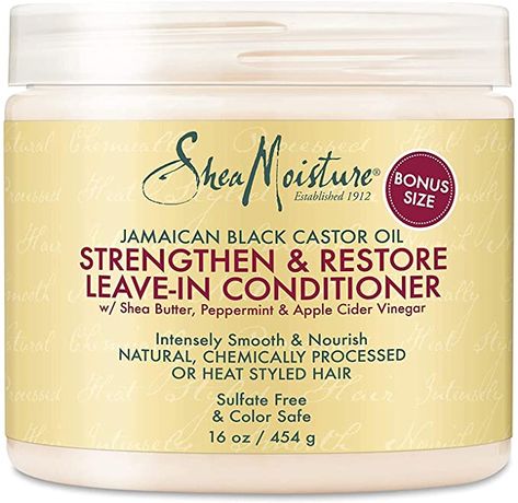 Shea Moisture Leave In Conditioner, Control Frizzy Hair, Castor Oil For Hair Growth, Mask Cream, Curly Hair Products, Castor Oil For Hair, Shea Moisture, Raw Shea Butter, Jamaican Black Castor Oil