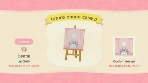 Found on FB 🙃 wish I could give more credit to the creator! Acnh Phone Case Design Code Ghibli, Phone Case Acnh Code, Phone Case Animal Crossing, Acnh Phone Case Qr Code, Ac Pattern, Totoro Phone Case, Acnh Patterns, Motif Acnl, Pink Island