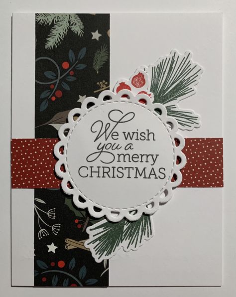 Snowflake Christmas Cards Handmade, Ctmh Christmas Cards 2023, Close To My Heart Christmas Cards, Ctmh Christmas Cards, Easy Christmas Card Ideas, 2024 Greetings, Christmas Card Tutorials, Christian Christmas Cards, Homemade Holiday Cards