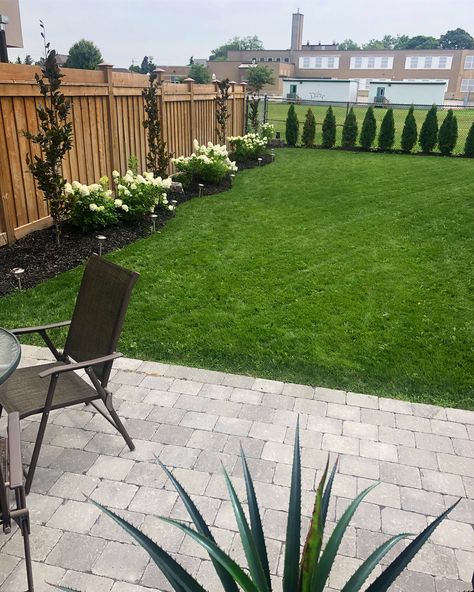 Marchese Landscaping GTA 🇨🇦 on Instagram: “Before and after pictures of this backyard makeover! #torontolandscaping #gta #yyz #interlock #flagstone #planting #sod #retainingwall…” Landscape Backyard, Colorful Landscape Paintings, River Rock Landscaping, Pathway Landscaping, Sunrise Pictures, Backyard Landscape, Modern Landscape Design, Backyard Sheds, Landscape Architecture Design