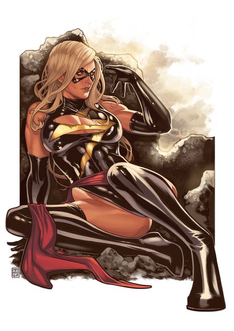 Ms Marvel by Elisabeth Torque Ms Marvel Captain Marvel, Miss Marvel, Female Comic Characters, Captain Marvel Carol Danvers, Bd Comics, Art Manga, Comics Girls, Marvel Comics Art, Marvel Girls