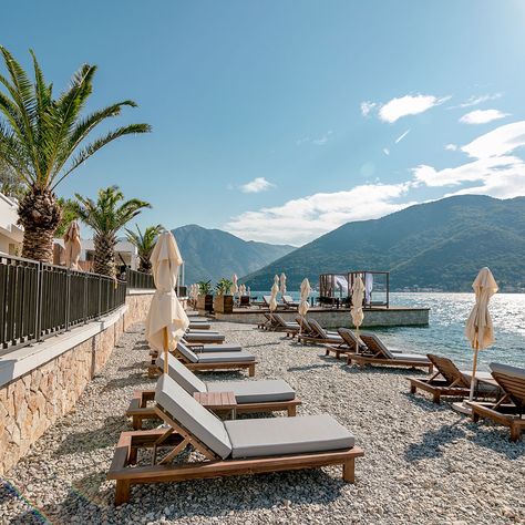 Tablet Hotels on Instagram: “Boutique Hotel Casa del Mare Mediterraneo in Montenegro — Set on a spectacular little beach deeply sheltered within the Bay of Kotor, with…” Montenegro Beach, Beach Club, Boutique Hotel, Sun Lounger, Tablet, Hotel, Boutique, Outdoor Decor, On Instagram