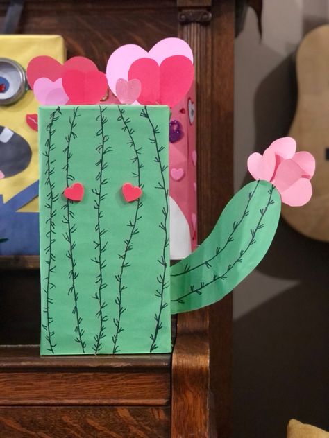 Cactus Valentines Day Boxes, Valentines Day Boxes, Valentines Day Box, Valentine Boxes, Valentine Day Boxes, Valentine Box, Kid Stuff, Cali, Cactus