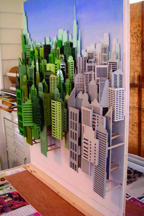 3 Dimensional Paper Art, Architecture Origami, Cardboard City, Spring Poster, Origami Architecture, 3d City, Paper City, Happy Earth Day, Origami Design