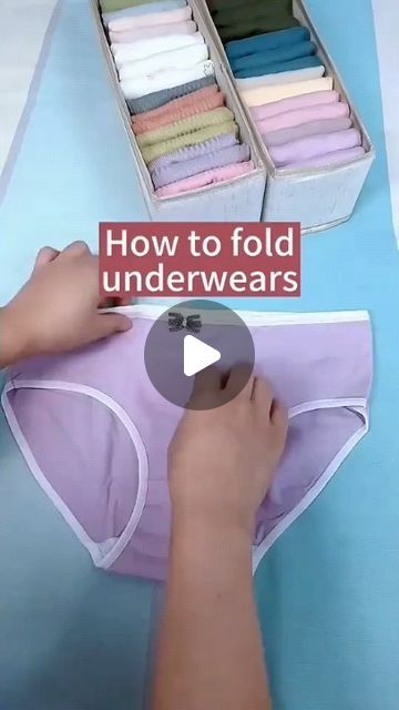 Folding Underware Hacks, How To Fold Underware Clothes, The Folding Lady, Folding Underware Roll, Folding Plus Size Clothes To Save Space, How To Fold Underwater, Folding Undies, How To Fold Panties, How To Fold Undies