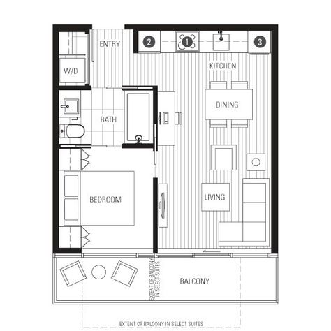 Small Apartment Plans, 1 Bedroom Flat, Small House Floor Plans, Tiny Apartments, Apartment Floor Plans, Tiny House Floor Plans, Bedroom Floor Plans, Apartment Layout, Apartment Plans