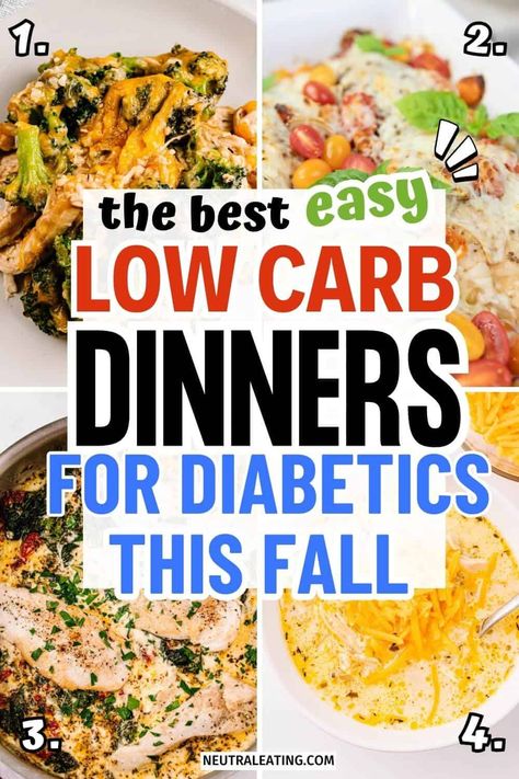 Looking for easy fall weeknight dinners recipes that are low carb for diabetics? We have the best keto meals recipes that everyone will love! These yummy fall dinners are so easy to make. Give our low carb keto recipes for diabetics a try! Low Carb Dinner Recipes For Diabetics, Low Carb For Diabetics, Diabete Recipes For Dinner Easy Chicken, Diabete Recipes For Dinner, Sugar Free Recipes Dinner, Dinner Ideas For Diabetics, Fall Weeknight Dinners, Low Carb Meals For Diabetics, Meals For Diabetics