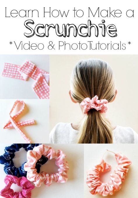 How to Make a Scrunchie - Simple Simon and Company Rag Wreath Tutorial, How To Make Scrunchies, Scrunchies Diy, Sew Ins, Rag Wreath, Beginner Sewing Projects Easy, Bow Tutorial, Leftover Fabric, Wreath Tutorial