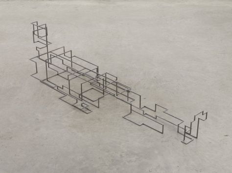 Antony Gormley - Model. white cube bermondsey Wire Architecture Model, Wire Model Architecture, Abstract Architecture Model, Anthony Gormley, Wire Model, Maquette Architecture, Concept Models Architecture, Antony Gormley, Archi Design