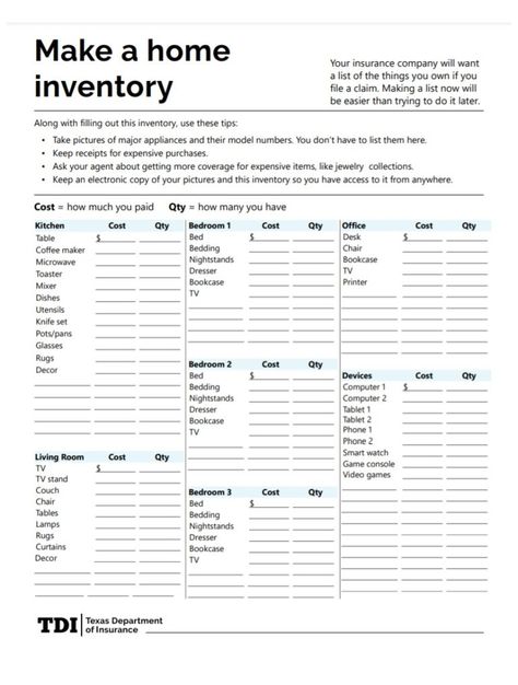 Home Inventory Template | Free Word Templates Cricut Binder, Home Inventory List, Bank Locker, Rental Checklist, Family Emergency Binder, Inventory Template, Moving Kit, Inventory Organization, Estate Planning Checklist