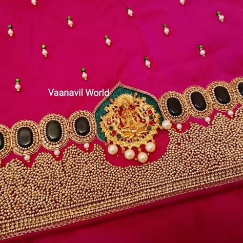 Aari work embroidery using Normal Needle tutorials Pendent Design, Aari Work Blouse Designs, Bridal Embroidery, Embroidery Video, Latest Embroidery Designs, Bridal Blouses, Zardosi Work, Cutwork Blouse, Maggam Work Designs