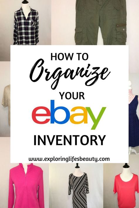 How to Organize & Manage your eBay Inventory | eBay Selling Tips | www.exploringlifesbeauty.com Ebay Inventory Organization, Ebay Office, Inventory Organization, Ebay Selling Tips, Buying A Condo, Reselling Business, Ebay Hacks, Ebay Business, Selling Tips