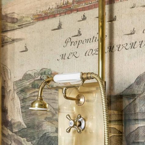 Drummonds Bathrooms, Scenic Wallpaper, Island Living, Country Design, Brass Fittings, Tropical Island, Tropical Islands, The Building, Little Houses