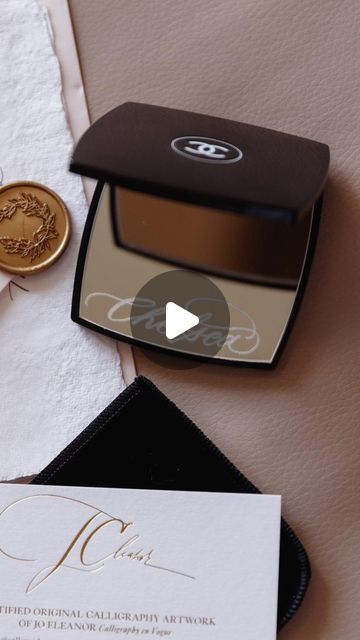 Calligraphy en Vogue on Instagram: "Our perfume engraving event will also include CHANEL mirror engraving - because isn’t this the best bridesmaid gift ever…  ENGRAVING SPOTS NOW OPEN Comment the word SHOP below to be sent the link to secure your spot   Bien à toi Jo xx  Bien à toi Jo xx" Perfume Engraving, Mirror Engraving, Chanel Mirror, Best Bridesmaid Gifts, Proposal Boxes, Proposal Box, Bridesmaid Proposal Box, Now Open, Bridesmaid Proposal