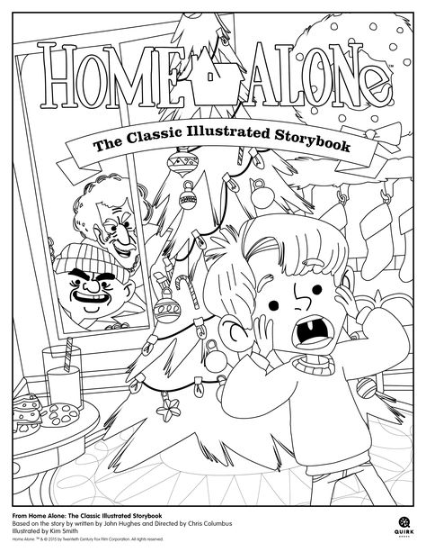 #Coloring page from Home Alone: The Classic Illustrated Storybook. #picturebook #holidays #education Home Alone Activities, Home Alone Coloring Pages, A Christmas Story Coloring Pages, Home Alone Movie Poster, Home Alone Kid, Printable Christmas Templates, Christmas Story Movie, Christmas Printable Labels, Home Alone Christmas