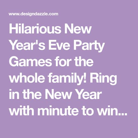 Hilarious New Year's Eve Party Games for the whole family! Ring in the New Year with minute to win it games! #newyearseveparty Fun New Years Eve Games, Printable Bingo Games, New Years Eve Games, Eve Game, Family Ring, Minute To Win, Minute To Win It Games, Celebrate Good Times, Minute To Win It