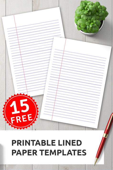 Free free printable lined paper templates to keep track of everything. Download printable PDF in A4, A5, Filofax. #linedhandwritingpaper #widelinedpaper #dottedlinedpaper #plannerbinder #plannerrefills A5 Lined Paper Printable Free, Lined Paper Printable Free, Free Printable Lined Paper, Lined Handwriting Paper, Lined Paper Template, Free Paper Printables, Sign In Sheet Template, Printable Graph Paper, Printable Lined Paper