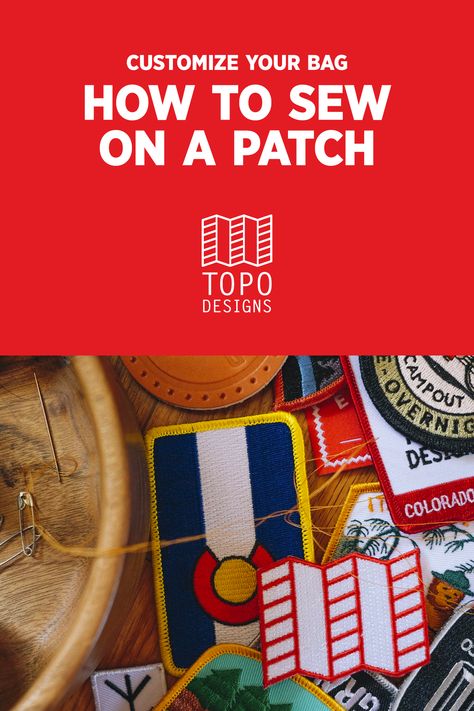 3 way to sew a patch on your backpack. We love to put finishing touches on our packs (and sometimes apparel) by adding patches we pick up during travel, so we put together three "how-to" tutorials depending on your time and confidence with a needle and thread (or a sewing machine). #diy #patches #backpacks How To Sew A Patch On A Jacket, How To Sew On Patches With Sewing Machine, Sew On Patches How To, How To Sew Patches On Jackets, Sewing Patches On Jackets, How To Sew A Patch, How To Sew On A Patch, How To Sew On Patches, Sewing Patches On Jeans