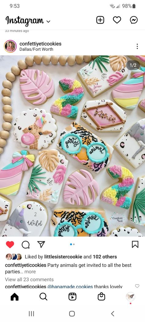 Fall Baby Pictures, Wild Birthday Party, Animal Cupcakes, Sugar Cookie Designs, Animal Cookies, Party Animal, Fall Baby, Birthday Cookies, Cookie Designs