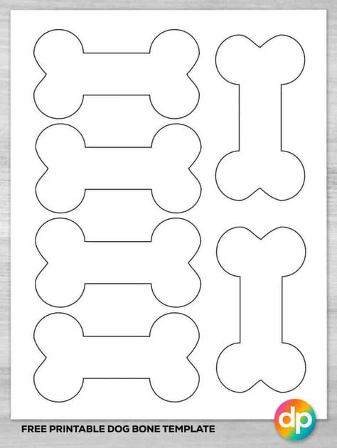 Dog Crafts Preschool, Dog Bone Template, Bone Template, Pet Study, Puppy Pals, Crafts At Home, D Is For Dog, Dog Template, Dog Printable