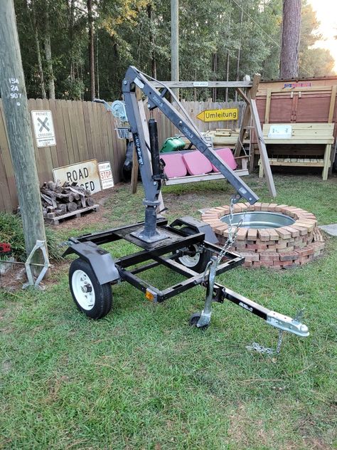 Welding Trailer, Timber Frame Plans, Homemade Trailer, Yard Tractors, Work Trailer, Homemade Tractor, Earth Bag Homes, Tractor Idea, Atv Trailers