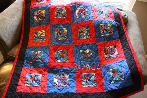 Spiderman Quilt, Marvel Quilt, Disney Quilts, Superhero Quilt, Quilting Panels, Spiderman Blanket, Kid Quilts Patterns, Disney Quilt, Sewing Men