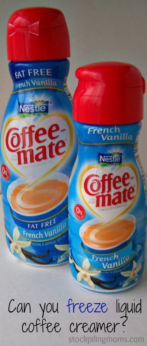 freeze coffee creamer? yes, good for 4-6 months after frozen.  thaw in fridge for one day and shake well before use. use in 5-7 days after thaw Nestle Coffee, Food Knowledge, Coffee Creamers, Creamer Recipe, Frozen Coffee, Coffee Hacks, Coffee Container, Coffee Mate, Coffee Drawing