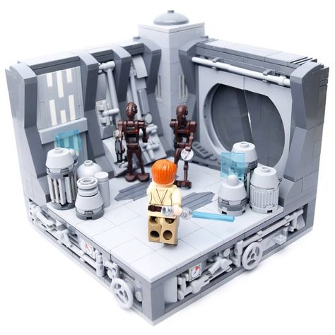 Star Wars Lego Diorama, Lego Starwars Mocs, Lego Star Wars Moc Ideas, Lego Star Wars Moc Clone Wars, Lego Clone Wars Moc, Lego Star Wars Moc, Lego Vignette, Clone Pilot, Lego Diorama