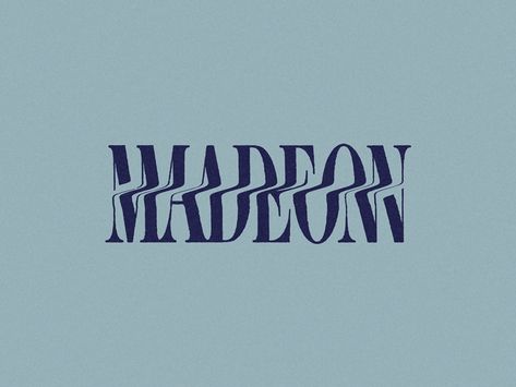 Madeon by Cory Schmitz Ink Typography Design, Cory Schmitz, Word Mark Logo Typography, Waves Typography, Artist Logo Ideas, Blue Typography Aesthetic, Ink Typography, Musician Logo, Tattoo Abstract