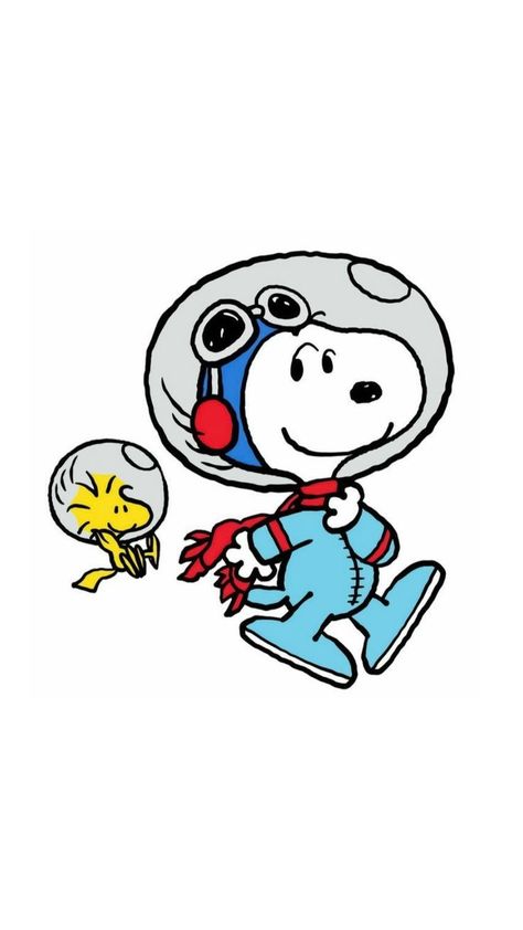 Snoopy And Woodstock Tattoo, Snoopy Astronaut, Astronaut Snoopy, Disney Canvas Paintings, Wallpaper Snoopy, Charlie Brown Wallpaper, Snoopy Tattoo, Snoopy Comics, Snoopy Funny