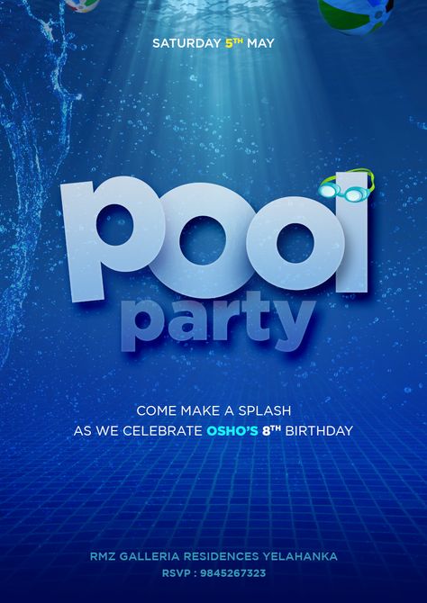 Pool Party Flyer Design Pool Party Poster Design, Pool Party Flyer Design, Pool Party Design, Pool Party Poster, Amsterdam Party, Neon Pool Parties, Pool Party Flyer, Gym Flyer, Party Design Poster