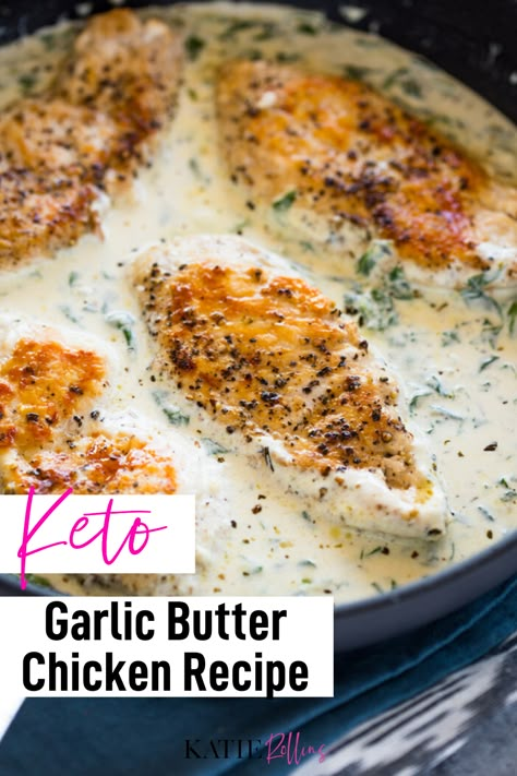 Keto Garlic Butter Chicken, Keto Crockpot Recipes, Boiled Egg Diet Plan, Low Carb Chicken Recipes, Butter Chicken Recipe, Garlic Butter Chicken, Recetas Keto, Keto Cooking, Keto Recipes Dinner