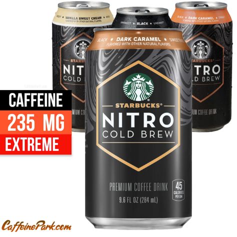 How Much Caffeine is in a Starbucks Canned Nitro Cold Brew? Starbucks Nitro Cold Brew, Vanilla Sweet Cream, Starbucks Bottles, Cold Brew Iced Coffee, Nitro Coffee, Making Cold Brew Coffee, Light Roast Coffee, Nitro Cold Brew, Iced Coffee Drinks