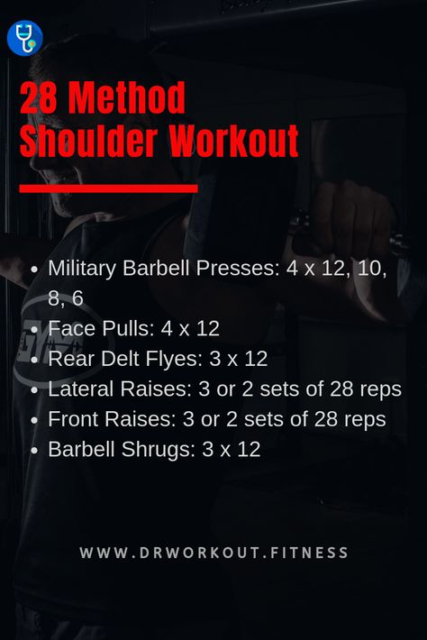 28 Method Shoulder Workout Body Expectations, Barbell Complex Workouts, Barbell Complex, Crossfit Workouts Wod, Shoulder Workout Routine, Gym Workout Apps, Shoulder Workouts, Full Body Workout Plan, Workout Gym Routine