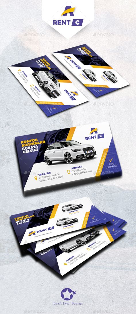 Rent A Car Business Card Templates — Photoshop PSD #limousine #rent a car • Available here → https://graphicriver.net/item/rent-a-car-business-card-templates/16245691?ref=pxcr Rent A Car Visiting Card, Car Business Card, Stylish Business Cards, Letterpress Business Cards, Create Business Cards, Visiting Card Design, Business Card Design Creative, Luxury Business Cards, Business Card Inspiration