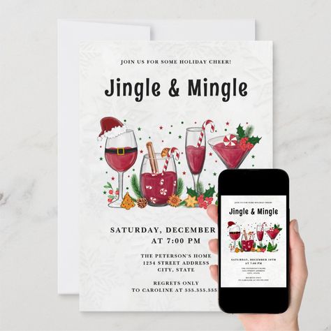 Cheer Christmas Party, Jingle And Mingle Christmas Party, Jingle And Mingle, Holiday Party Invitation, Christmas Party Invitation, Holiday Party Invitations, Christmas Party Invitations, Holiday Party, Holiday Cheer