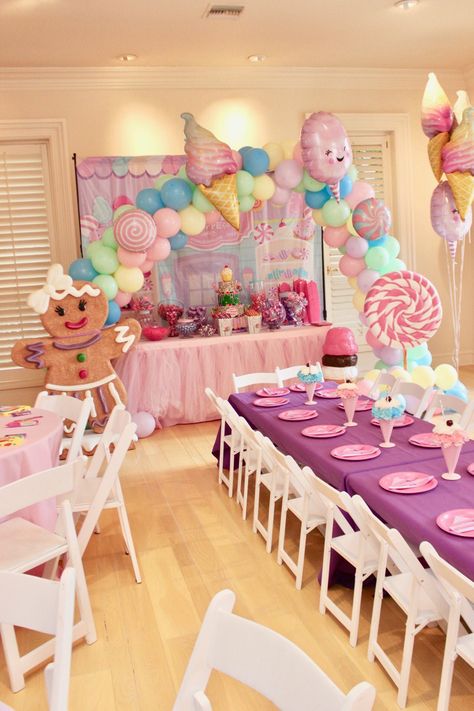 Candyland Pastel Theme Party, Candy Land Birthday Party Ideas 1st, Candy Theme Birthday Party Decorations, Candyland First Birthday Party, Candy Land Party Ideas, Pastel Candyland Birthday Party, Candyland Birthday Party Decorations, Candyland First Birthday, Candyland Birthday Party Ideas