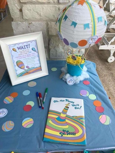 Doctor Suess Birthday, Dr Seuss Party Ideas, Preschool Graduation Party, Kindergarten Graduation Party, Dr Seuss Birthday Party, Dr Seuss Baby Shower, Boys First Birthday Party Ideas, Seuss Party, Dr Seuss Birthday